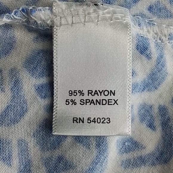 Banana Republic blue and white design long sleeved V neck top S - Picture 7 of 7